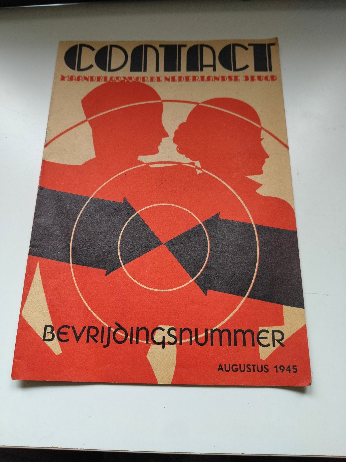 Contact Bevrijdingsnummer Augustus 1945 Historisch Tijdschr, Verzenden, Overige soorten, Nederland, Boek of Tijdschrift