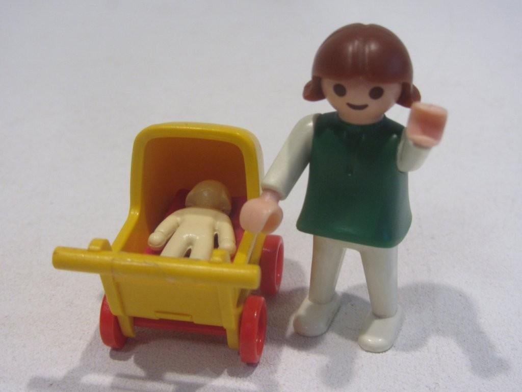 Playmobil Vintage Meisje met poppenwagen – 3357, Ophalen of Verzenden, Gebruikt, Los playmobil