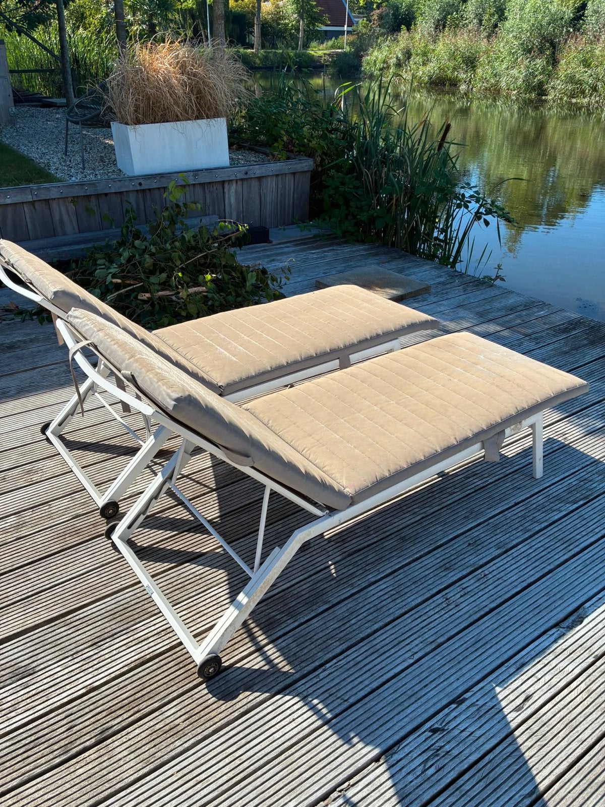 Life ligstoelen, Ophalen, Gebruikt, Aluminium, Verstelbaar