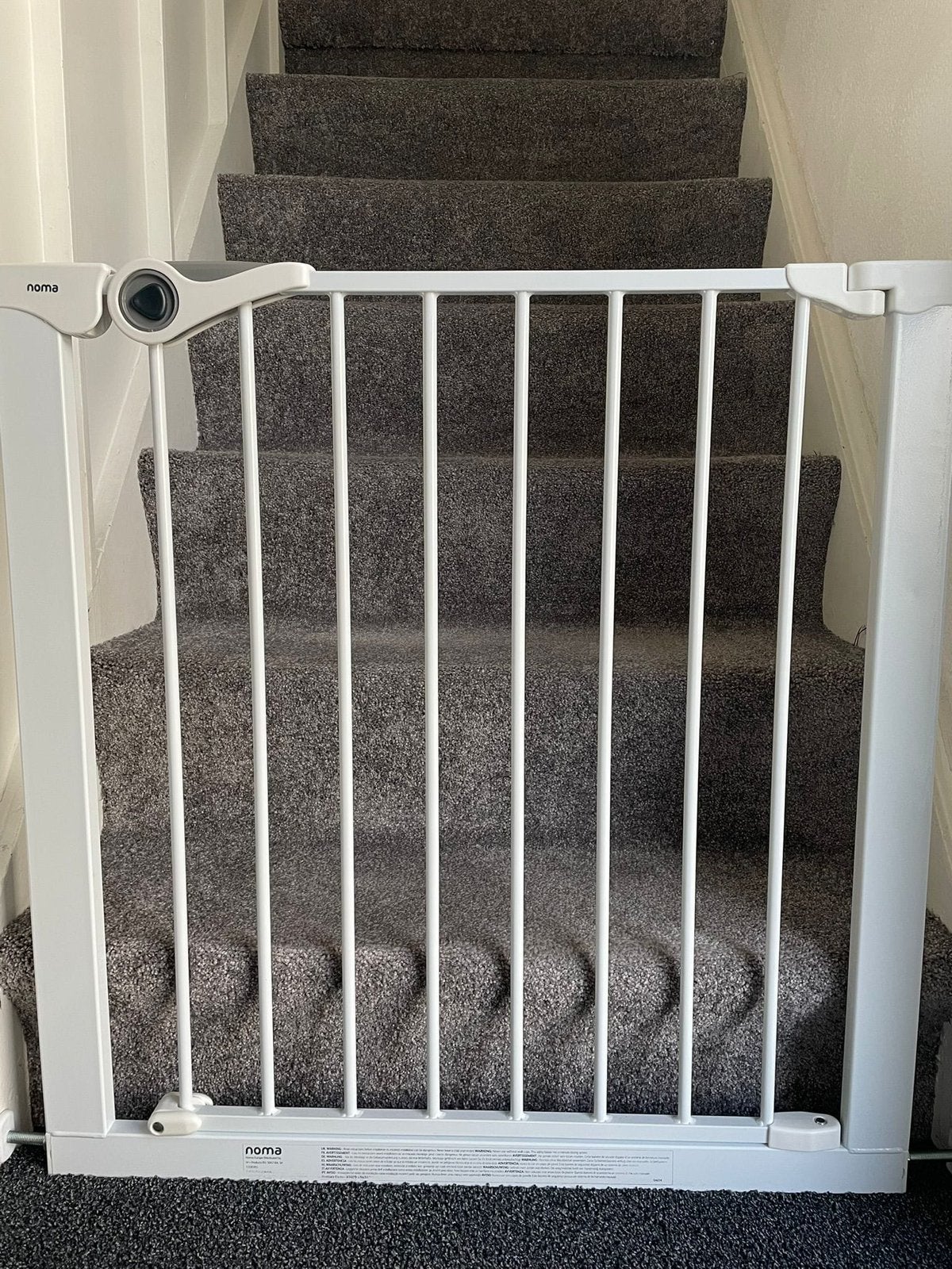 Traphek Noma Pressure Fit Wit (75 cm - 82 cm), Kinderen en Baby's, Traphekjes, Ophalen, Zo goed als nieuw, Klemhekje, Metaal of IJzer
