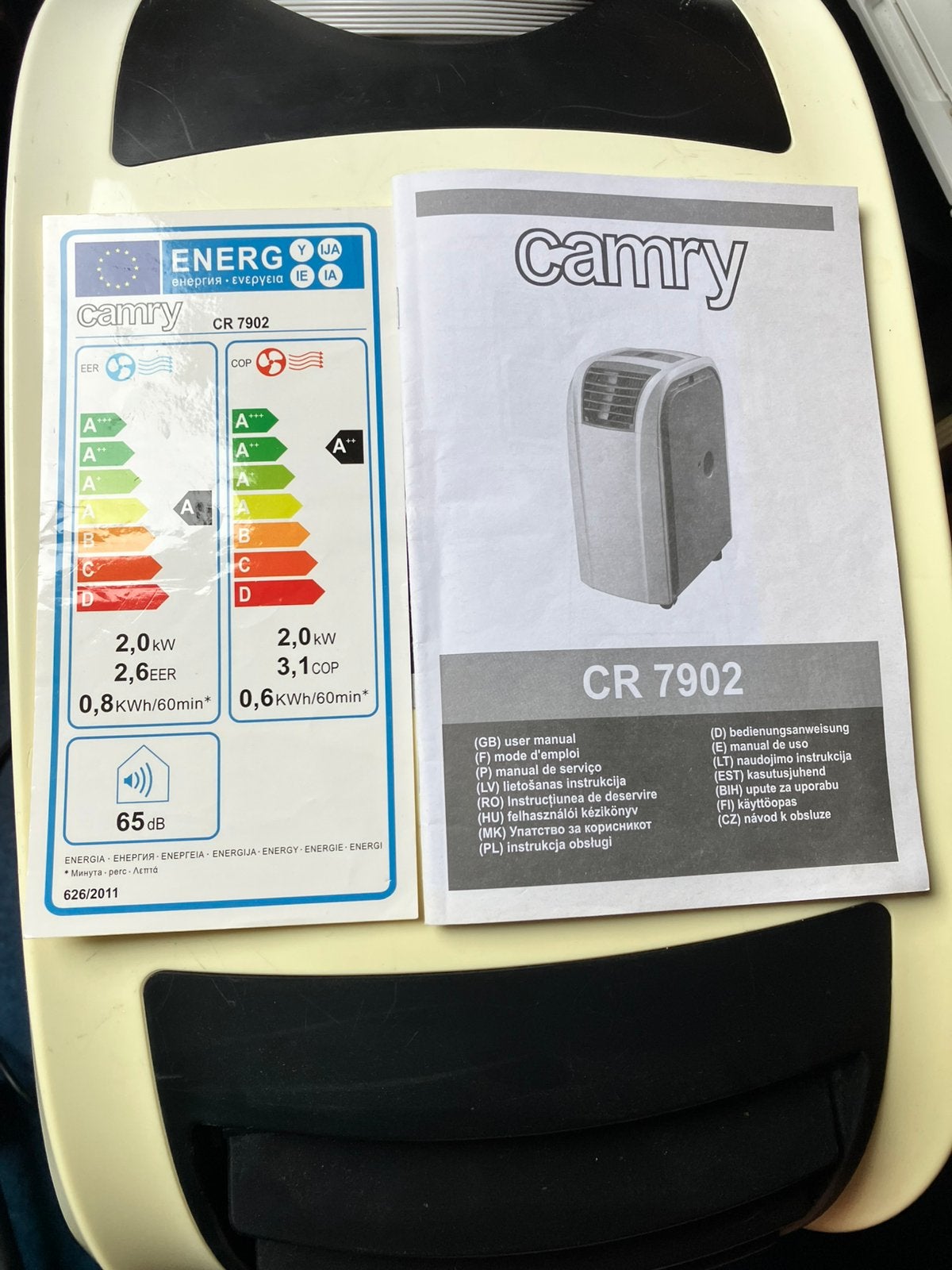 Camry CR7902 airco, Ophalen, Verwarmen, Minder dan 60 m³, 3 snelheden of meer