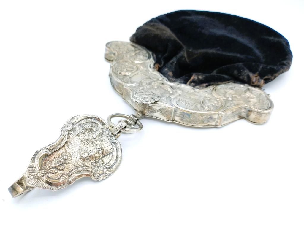Friese zilveren beugeltas, A. Oosterwerf, Sneek 1774-1810, Verzenden, Zilver
