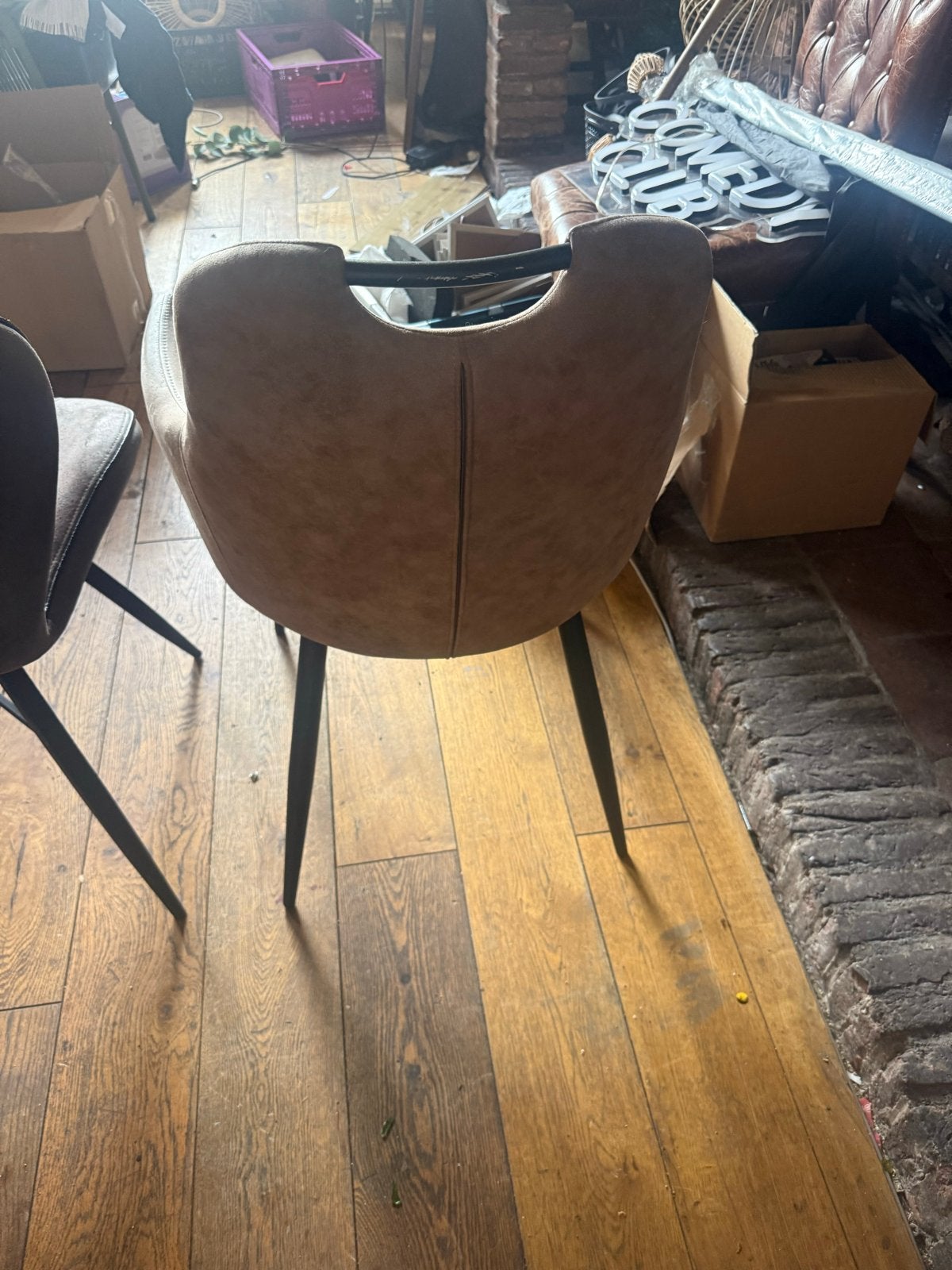 Comfortabele eetkamerstoelen - Set van 2, Gebruikt, Twee, Ophalen of Verzenden, Stof