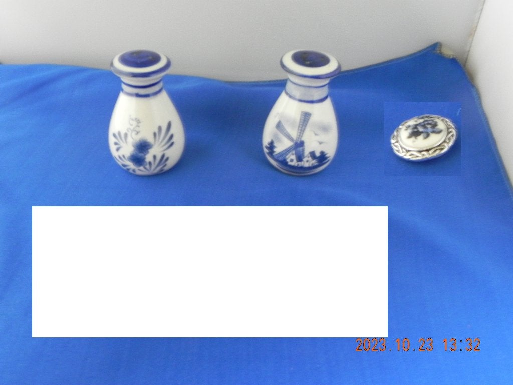 delfts blauw dasspeld + peper & zout stel, Ophalen of Verzenden