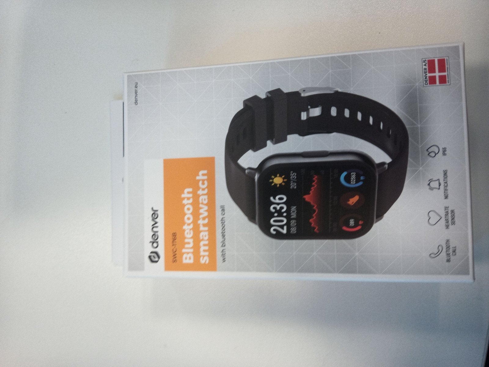 Denver SWC-176B Bluetooth Smartwatch - Nieuw in doos, Ophalen, Hartslag, Nieuw, Denver