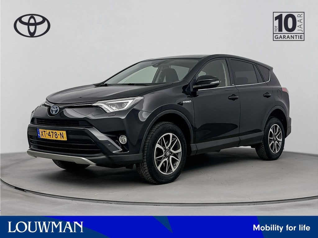 Toyota RAV4 2.5 Hybrid Black Edition (bj 2018, automaat), Auto's, 12 maanden, Stof, Zwart, Bedrijf