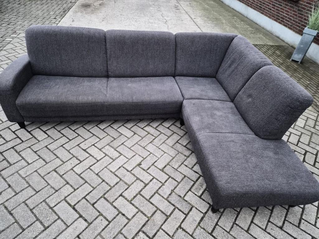 Mooi hoekbank met 2 stoelen, Ophalen, Gebruikt, Stof
