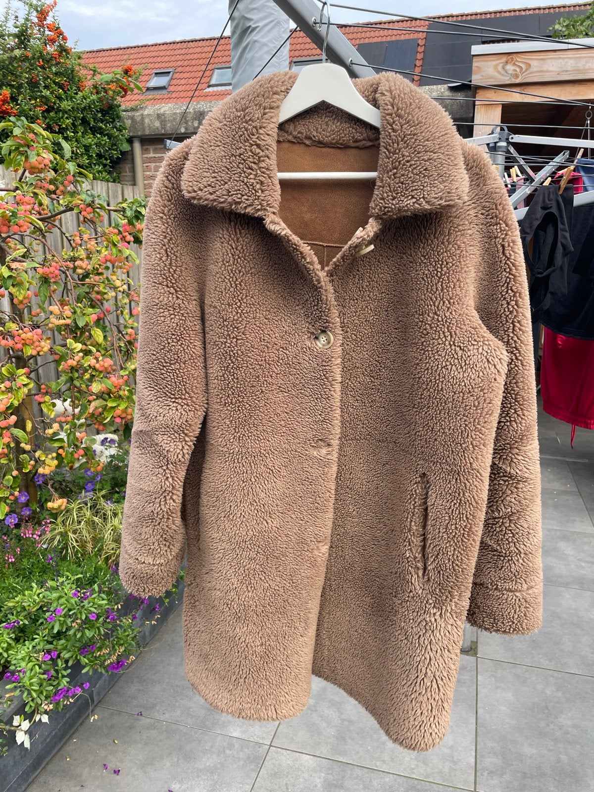 Luxe REPEAT lammy coat - Maat 38 (M), Kleding | Dames, Ophalen of Verzenden, Gedragen, Maat 38/40 (M), Bruin