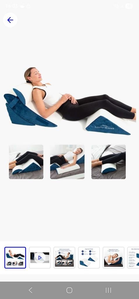 4 in 1 ergonomisch kussen., Ophalen of Verzenden, Nieuw