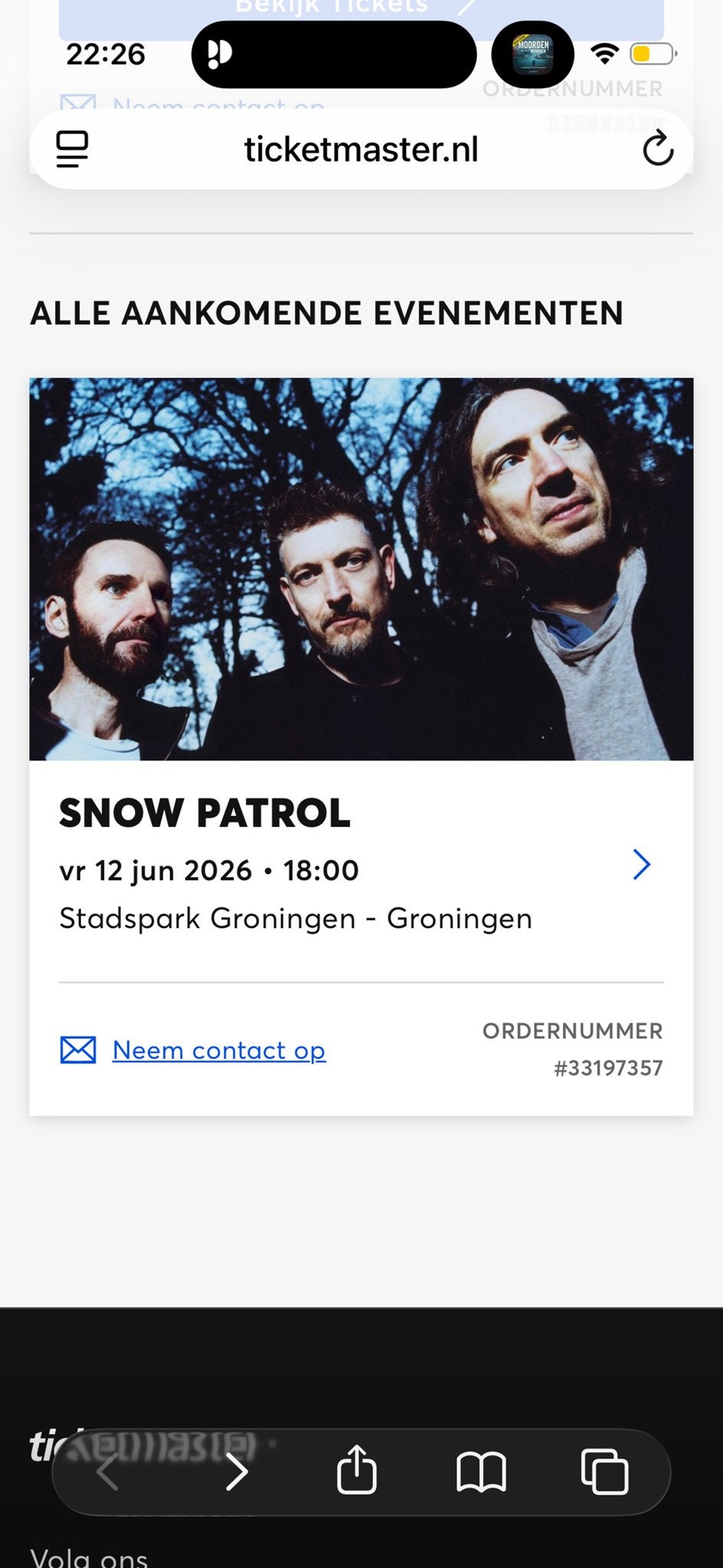 Snow Patrol - 2 staanplaatsen, Twee personen, Juni