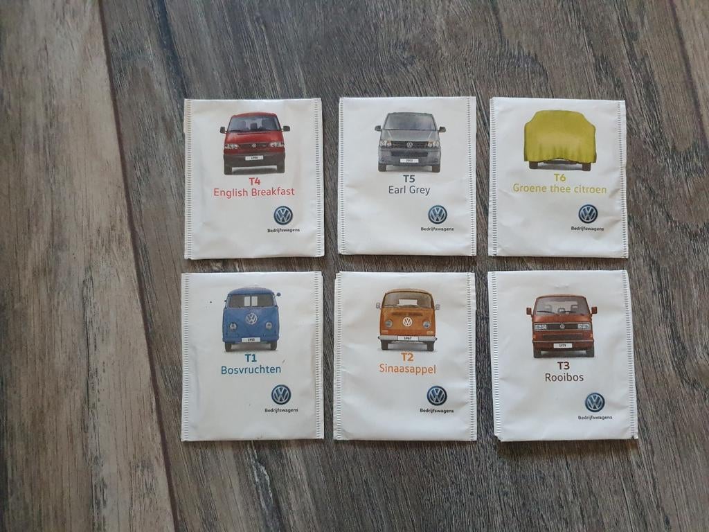 Lege theezakjes – Volkswagen – 6 stuks, Ophalen of Verzenden, Theezakje(s)