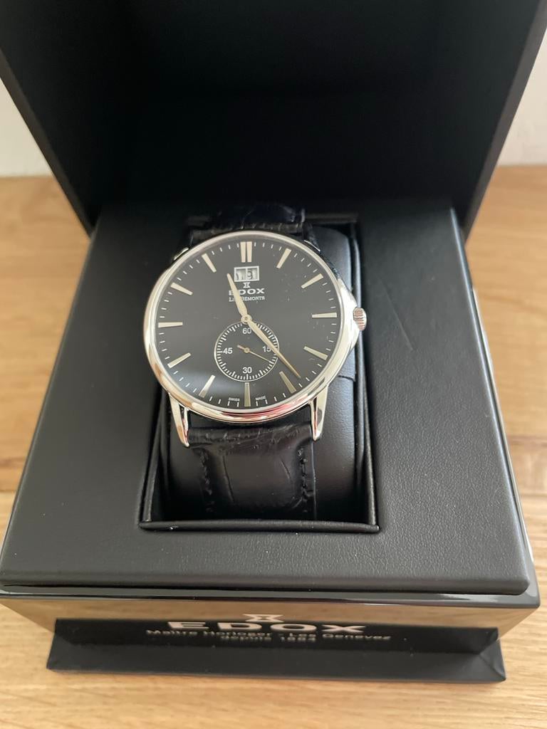 Edox - Les bémonts - Big Date - 6401 horloge, Sieraden, Tassen en Uiterlijk, Horloges | Heren, Zo goed als nieuw, Polshorloge