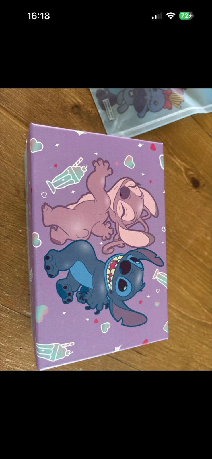 Stitch sieraden doosje, Ophalen, Paars, Nieuw, Met spiegeltje(s)