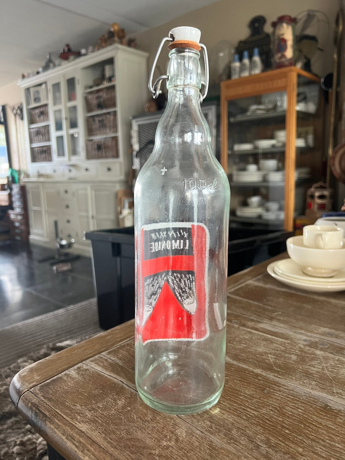Oude limonadefles beugelfles Linonade L’Algerienne, Ophalen of Verzenden, Gebruikt