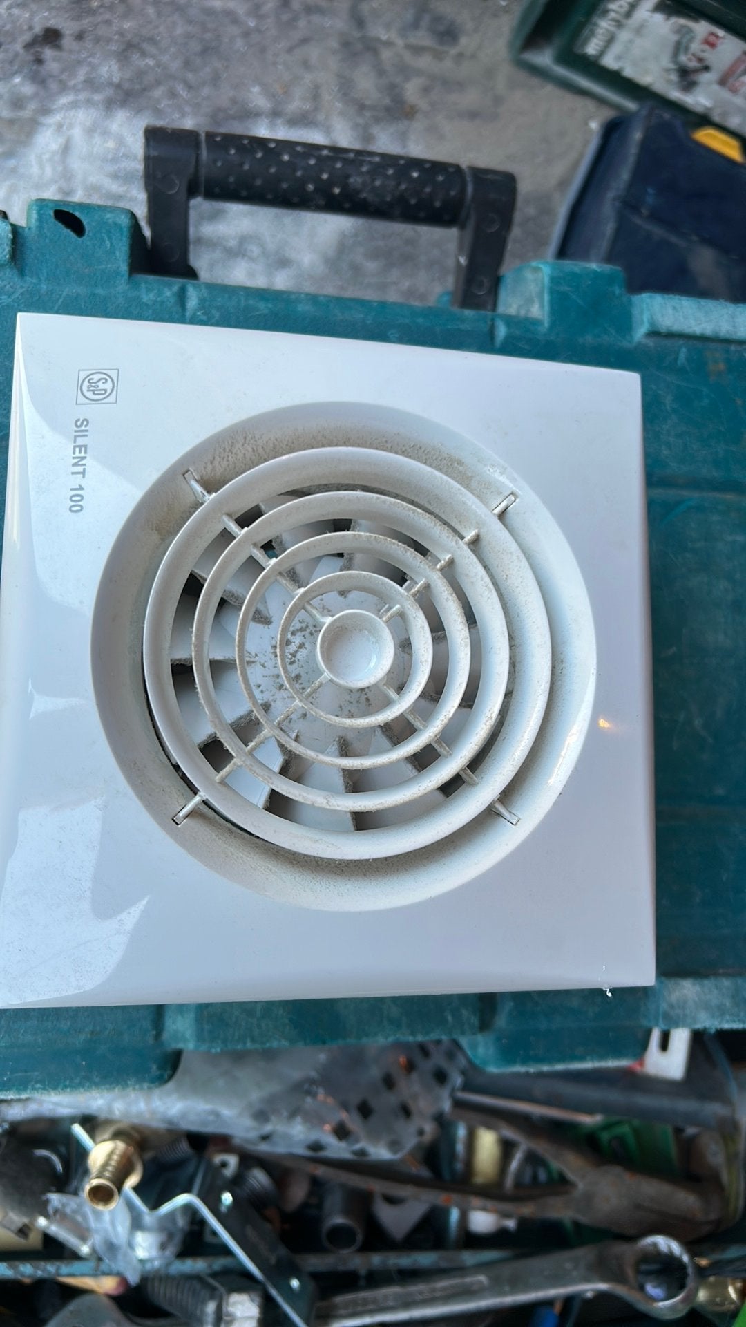 S&P Silent  100 afzuigventilator met nadraaitijd, Ophalen of Verzenden, Zo goed als nieuw, Afzuiger