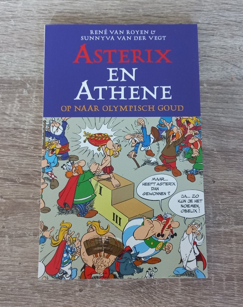 Asterix en Athene, Eén stripboek, Ophalen of Verzenden, Zo goed als nieuw, René van Royen & Sunnyva van der Vegt