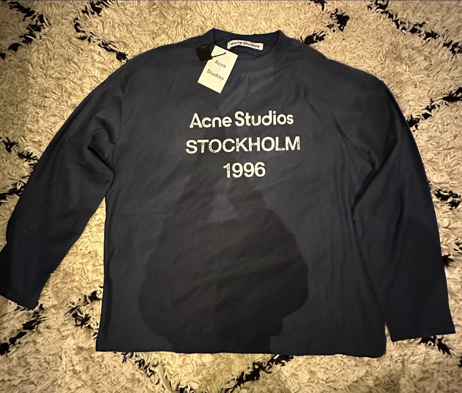 Nieuwe Acne Studios Longsleeve Marine Blauw Maat s, Ophalen of Verzenden, Nieuw, Overige maten, Blauw