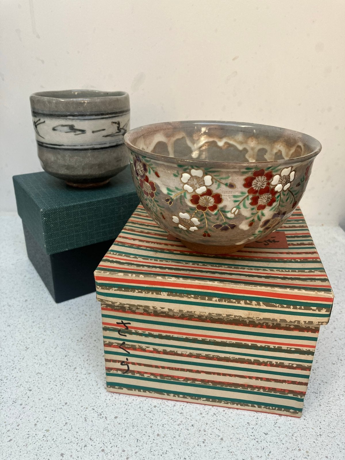 2 Schitterende en Unieke Japanse Chawan Theekommen, Antiek en Kunst, Ophalen of Verzenden