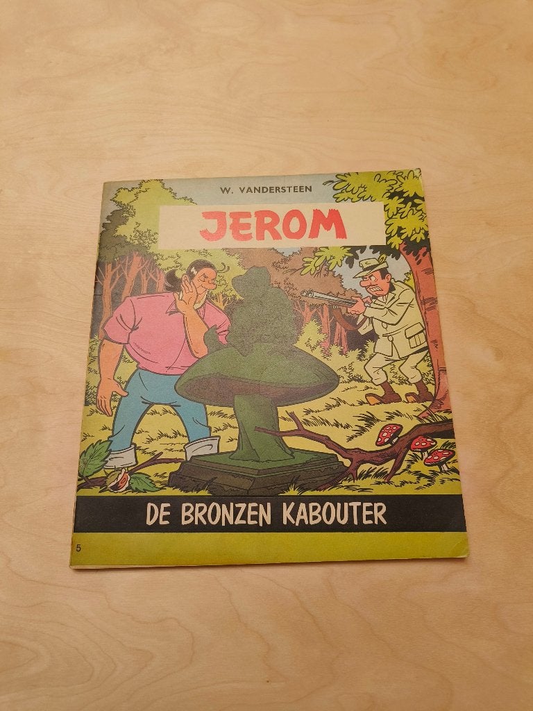 Jerom - nummer 5 - De bronzen kabouter - eerste druk, Willy van der steen, Eén stripboek, Ophalen of Verzenden, Zo goed als nieuw