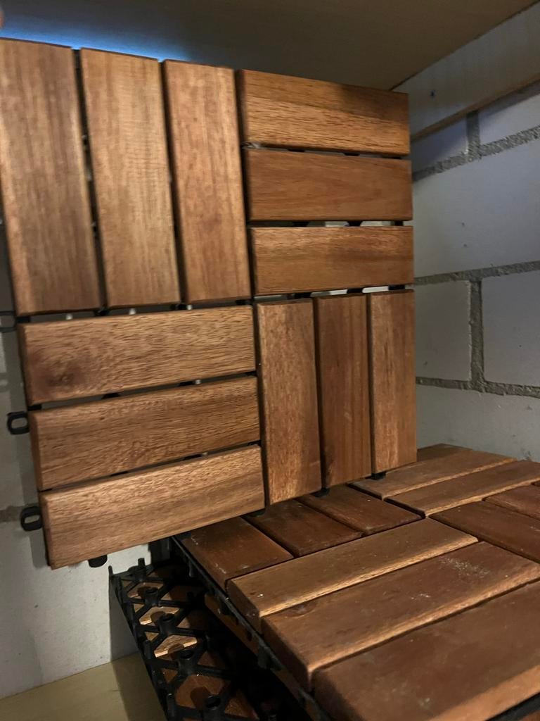 Balkontegels hout, 8 stuks. NIEUW, Ophalen, Nieuw, Hout