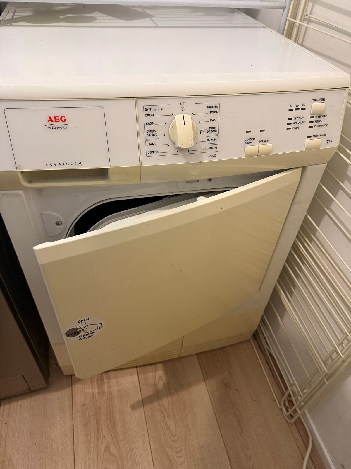AEG Lavatherm Condensdroger - 7kg, Ophalen, 6 tot 8 kg, Gebruikt, Voorlader