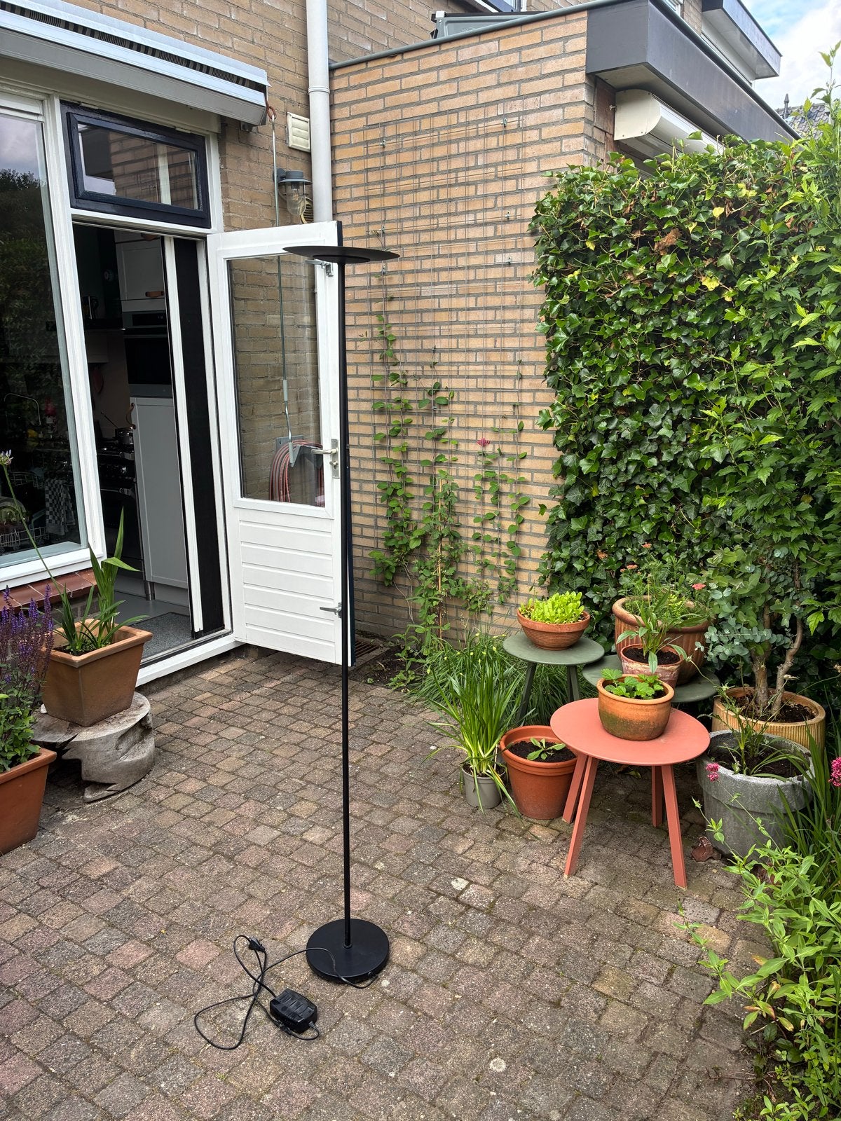 Moderne LED Uplighter met Dimmer - Zwart Design, Ophalen of Verzenden, Zo goed als nieuw, Metaal, 150 tot 200 cm