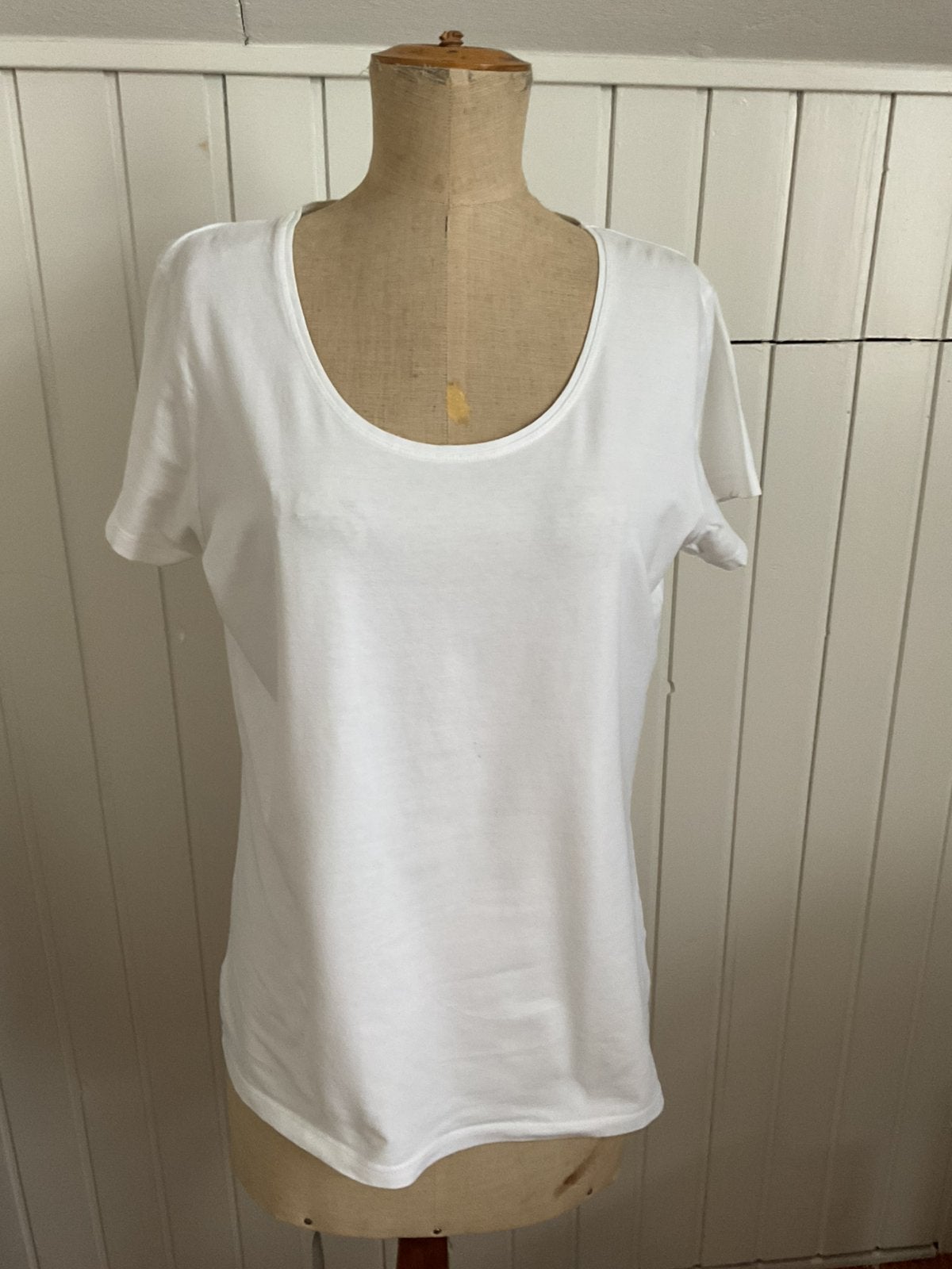 Witte katoenen top XXL ANNI ROLFI, Ophalen of Verzenden, Nieuw, Wit, Shirt of Top