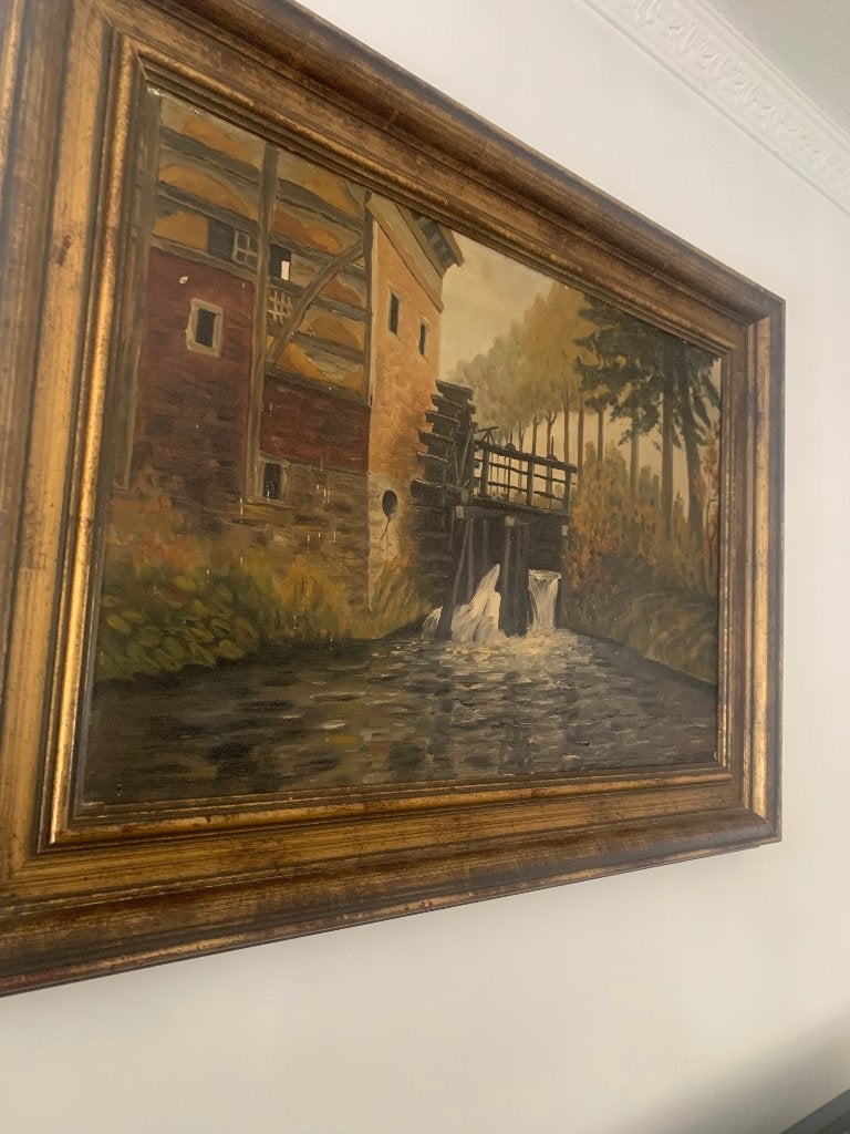 Schilderij, Antiek en Kunst, Doek, Impressionistisch, Ophalen of Verzenden, Landschap