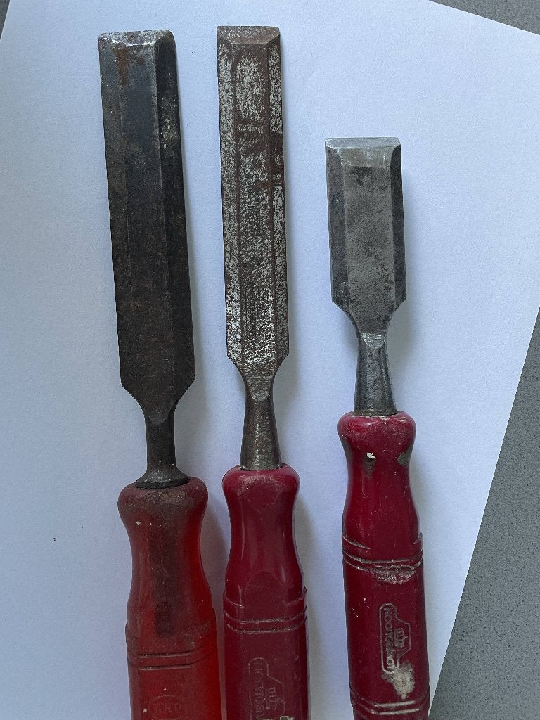 3 beitels Nooitgedacht / N.IJ.U, Ophalen of Verzenden, Gebruikt, Beitel, Nooitgedacht