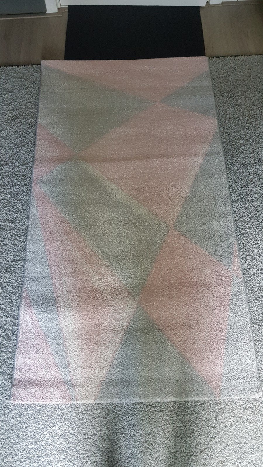 Mooie Vloerkleed/ Loper kleur roos- grijs, Ophalen, Grijs, 200 cm of meer, 50 tot 100 cm