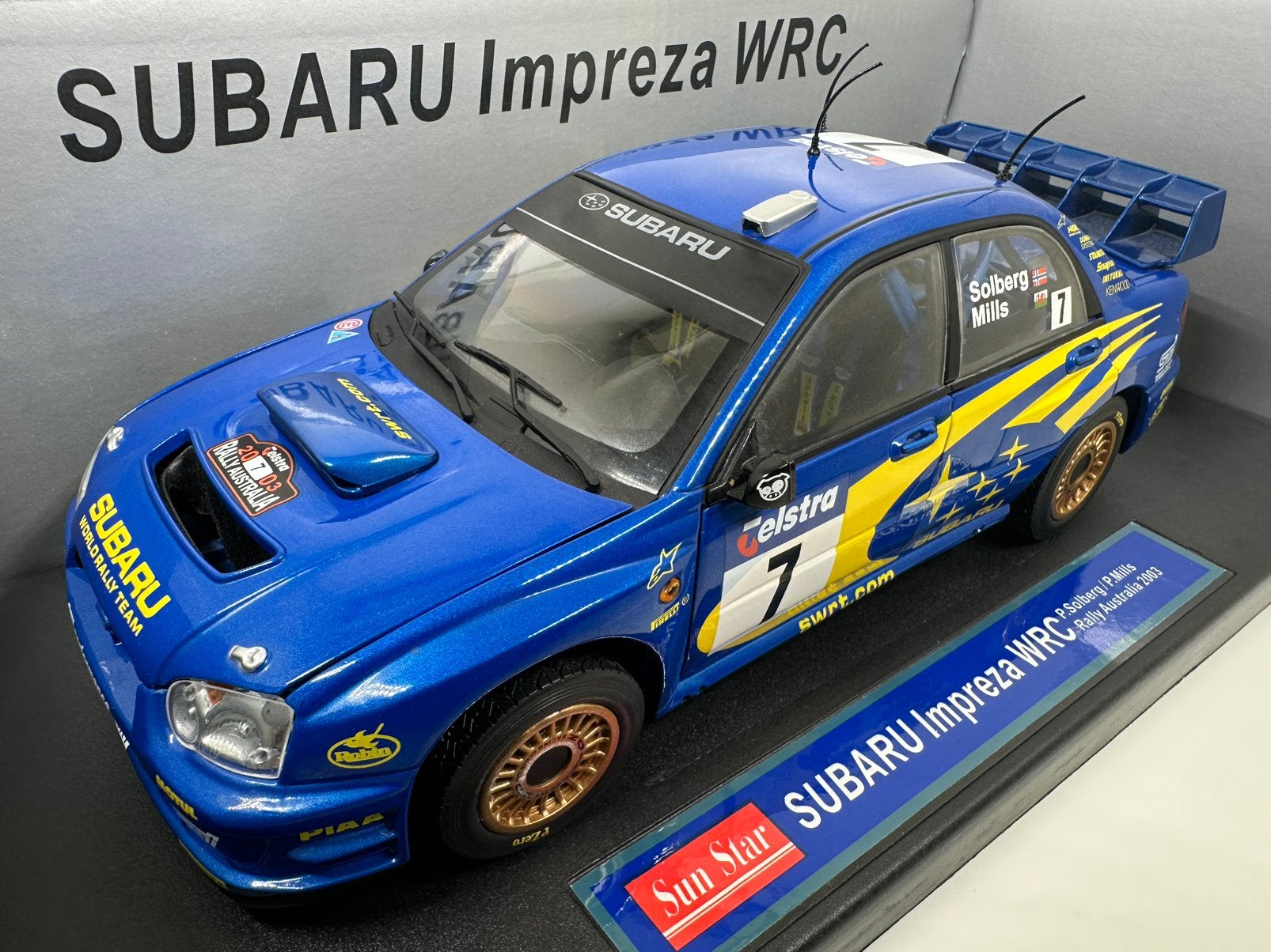 SUNSTAR 1:18 SUBARU IMPREZA WRC SOLBERG RALLY AUSTRALIA 2003, Ophalen of Verzenden, Nieuw, Auto, Sun Star