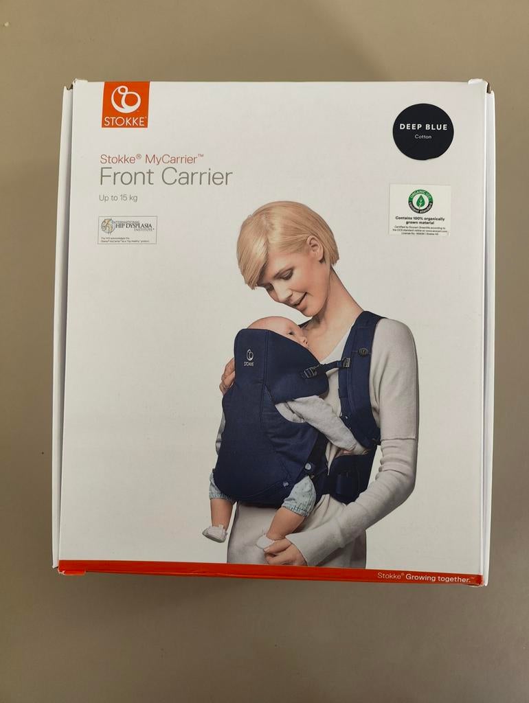 Stokke MyCarrier Front Carrier - Diepblauw, Kinderen en Baby's, Babydragers en Draagdoeken, Overige merken, Ophalen of Verzenden