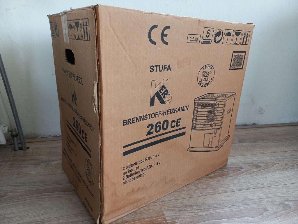 Nieuwe Kero 260 CE Paraffine Kachel - Ongebruikt in Doos, Ophalen, Minder dan 50 cm, Nieuw, Minder dan 25 cm