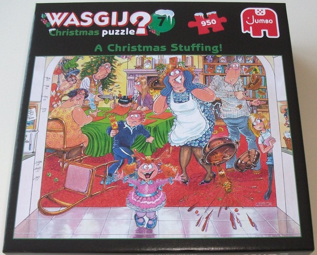 Puzzel *** RAMPZALIG DINER! *** 950 stukjes Wasgij Christmas, Ophalen of Verzenden, 500 t/m 1500 stukjes, Zo goed als nieuw, Legpuzzel