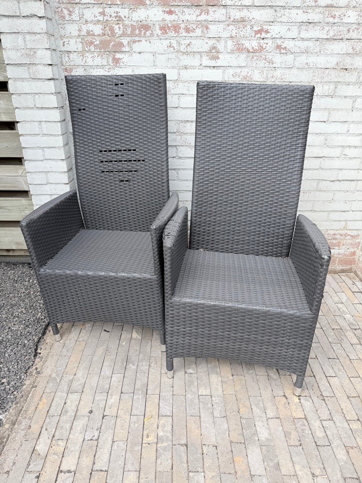 2x Sediamo tuinstoelen met kussens, gratis afhalen in Veghel, Ophalen, Gebruikt, Wicker, Verstelbaar