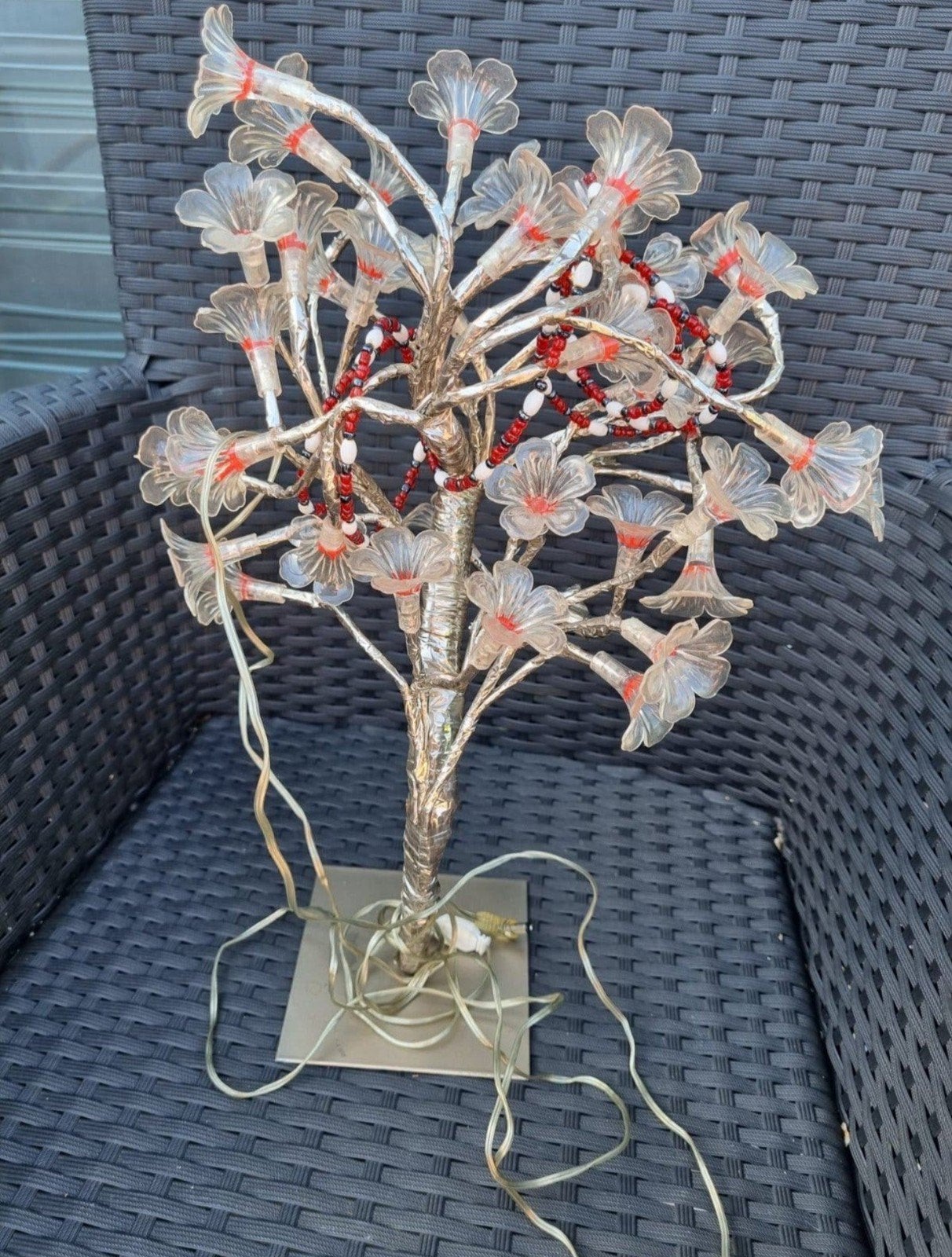 Decoratief bloemenlampje - Sfeervolle verlichting, Ophalen of Verzenden, Gebruikt, Meerkleurig, Kunststof
