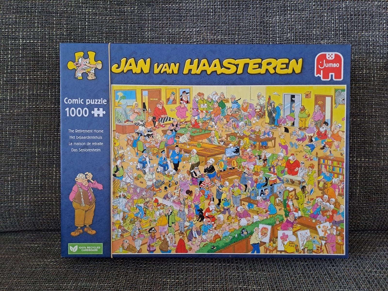 Jan van Haasteren puzzel Het Bejaardentehuis 1000 stukjes, Ophalen, 500 t/m 1500 stukjes, Zo goed als nieuw, Legpuzzel