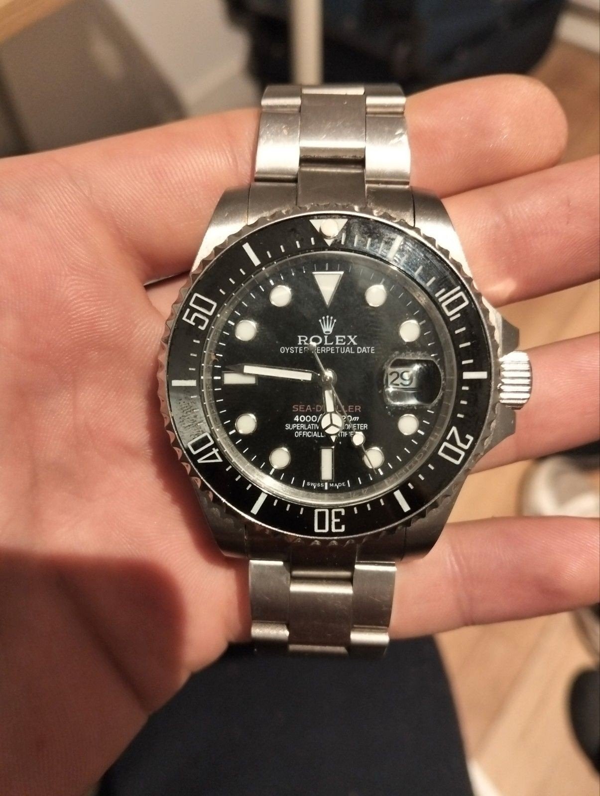 Rolex Sea-Dweller met gebroken sluiting, Sieraden, Tassen en Uiterlijk, Horloges | Heren, Staal, Polshorloge, Ophalen of Verzenden