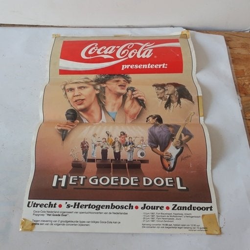 Poster Het Goede Doel 1987 Utrecht Joure Zandvoort Den Bosch, Verzamelen, Ophalen of Verzenden, A1 t/m A3, Muziek, Rechthoekig Staand