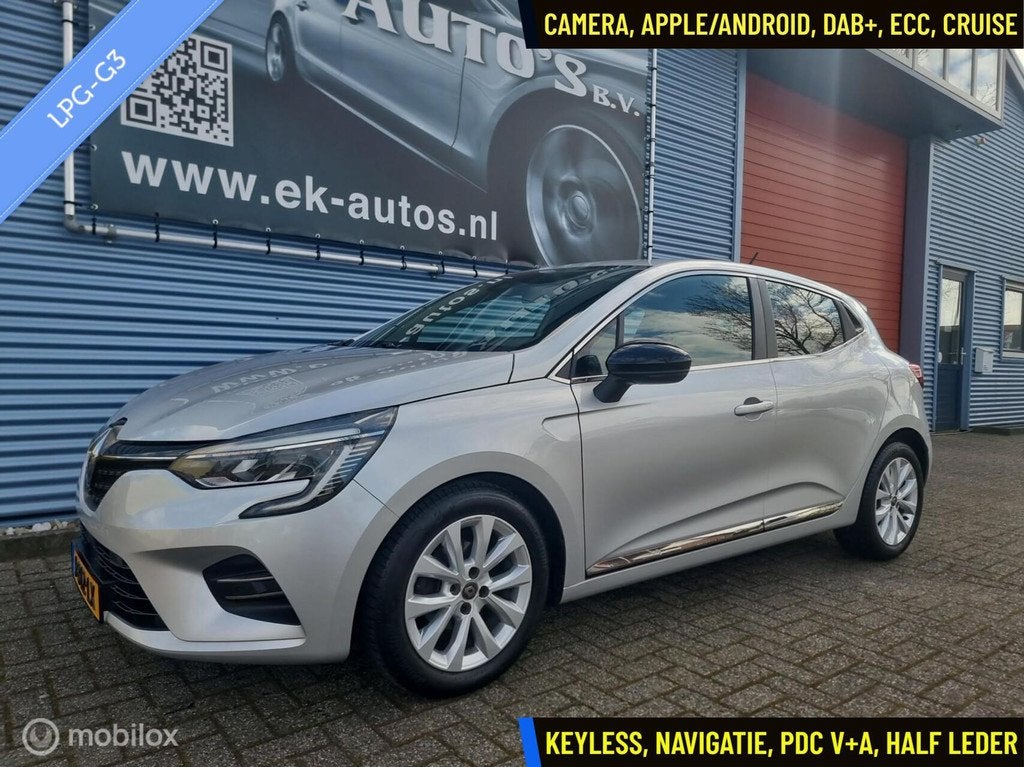 Renault Clio 1.0 TCe Bi-Fuel LPG-G3. Luxe en in topstaat !, Voorwielaandrijving, 101 pk, Leder en Stof, 49 €/maand