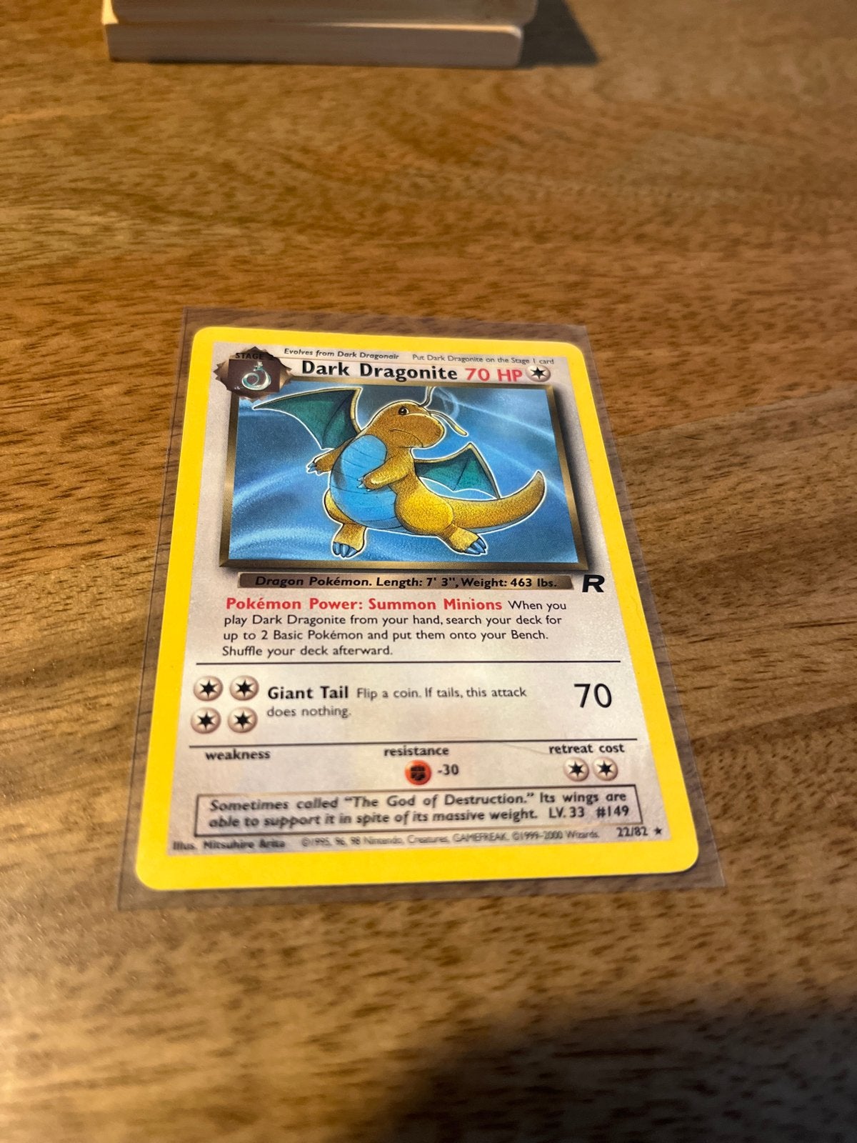 Pokémon Kaart: Dark Dragonite 22/82 (Team Rocket), Ophalen of Verzenden, Gebruikt, Losse kaart