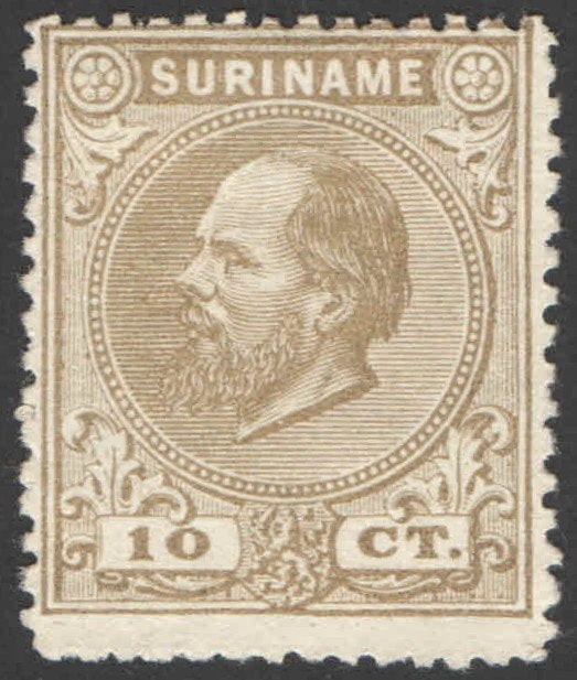 Suriname NVPH nr 6A ongebruikt Koning Willem III 1873, Ophalen of Verzenden, Postfris