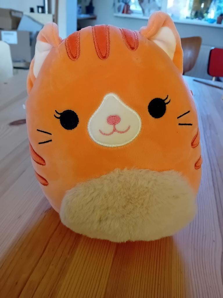 Squishmallow kat, Oranje, Overige karakters, Ophalen of Verzenden, Zo goed als nieuw