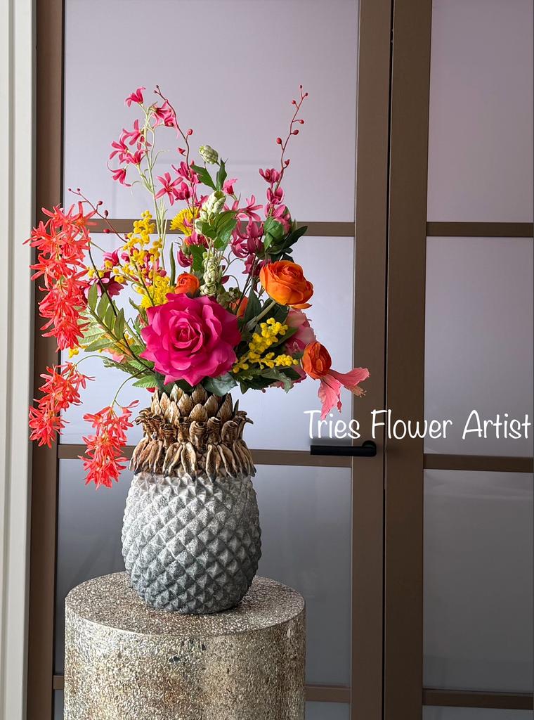 Tropische droom in vaas Nieuw, Binnen, 77 cm, Triesflowerartist@outlook.com, 3621HA