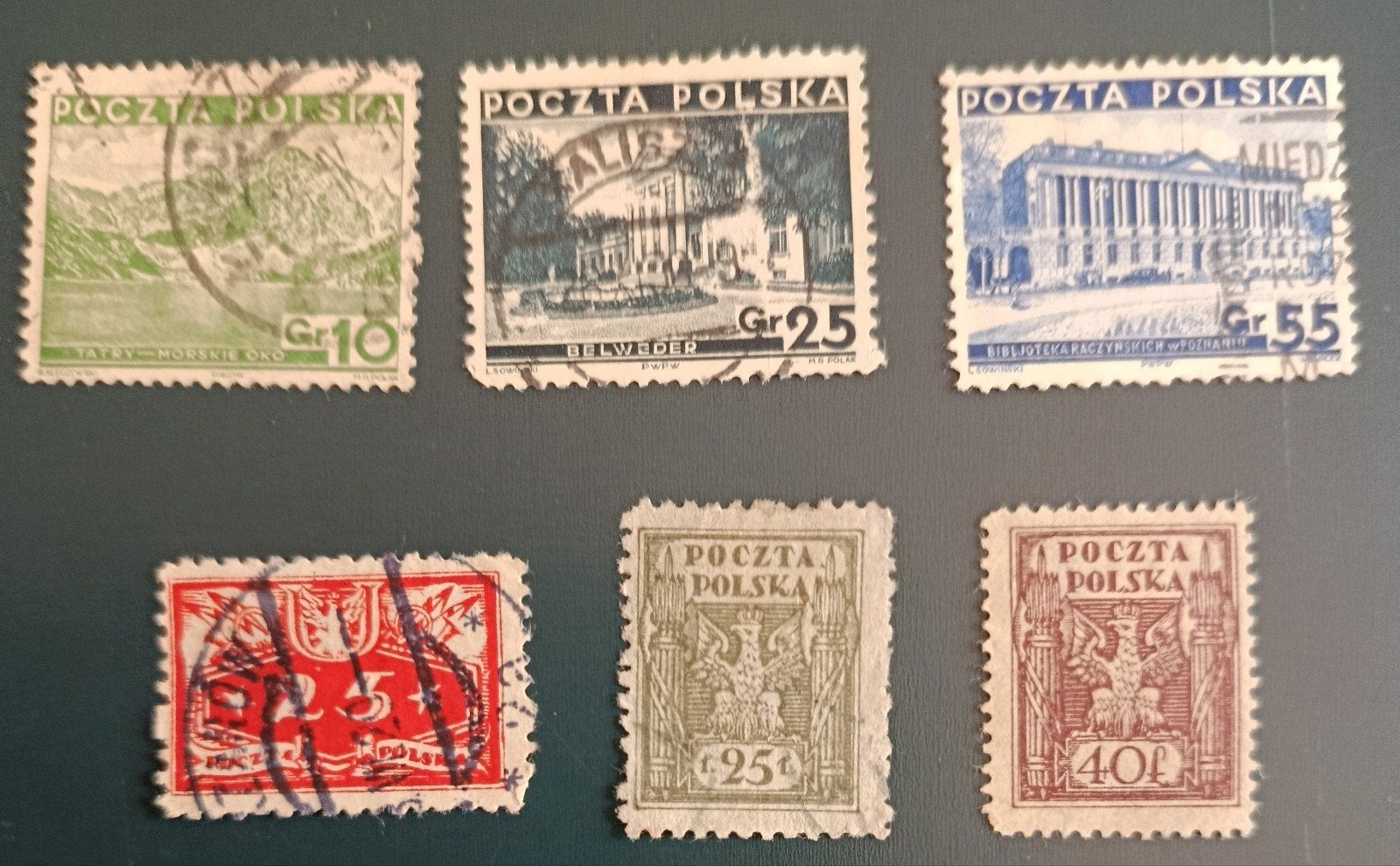 Polen oud. 5 gestempelde oude zegels., Ophalen of Verzenden, Polen, Gestempeld