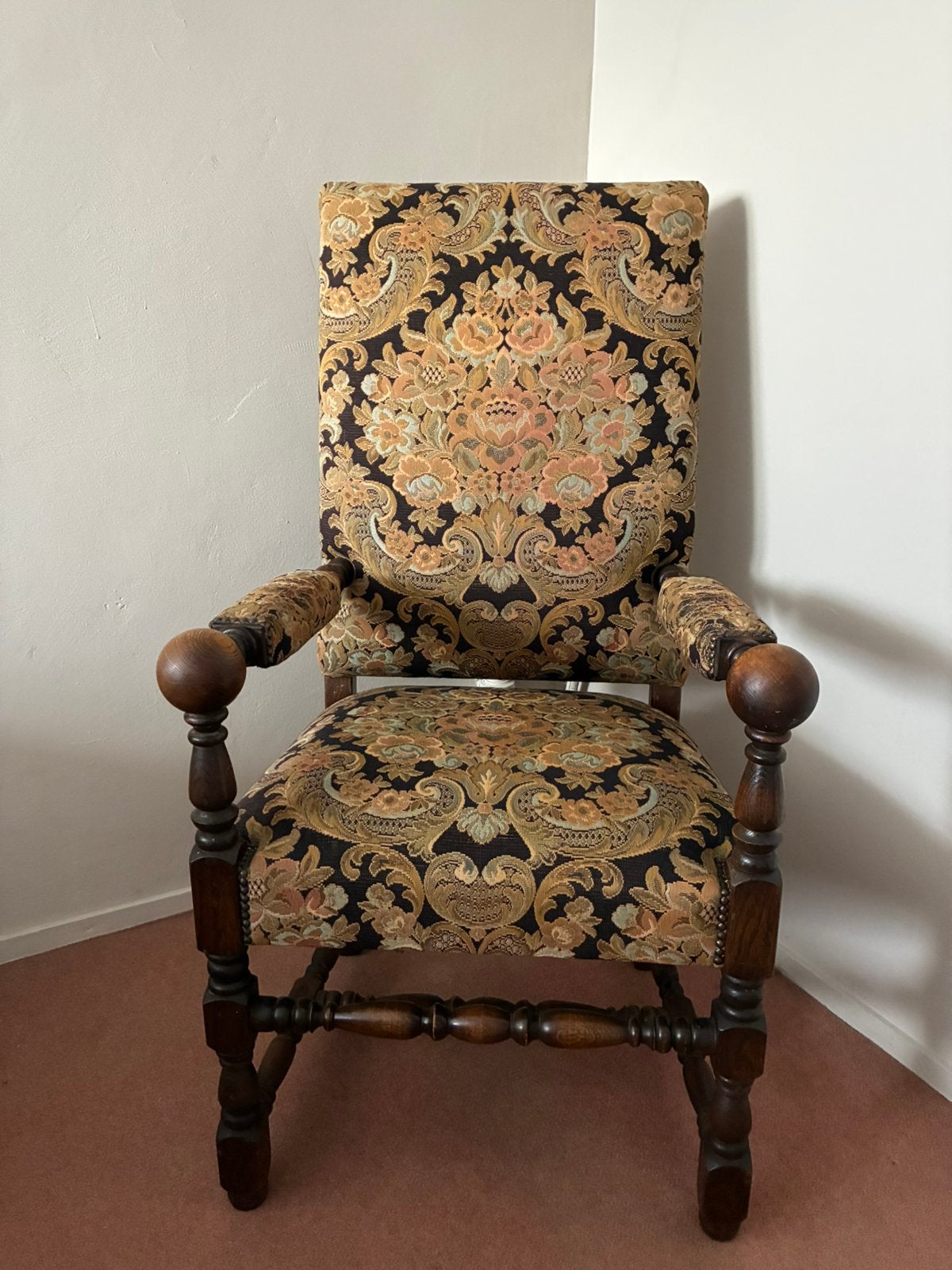 Oude heren stoel / ridderstoel, Antiek en Kunst, Antiek | Meubels | Stoelen en Banken, Ophalen