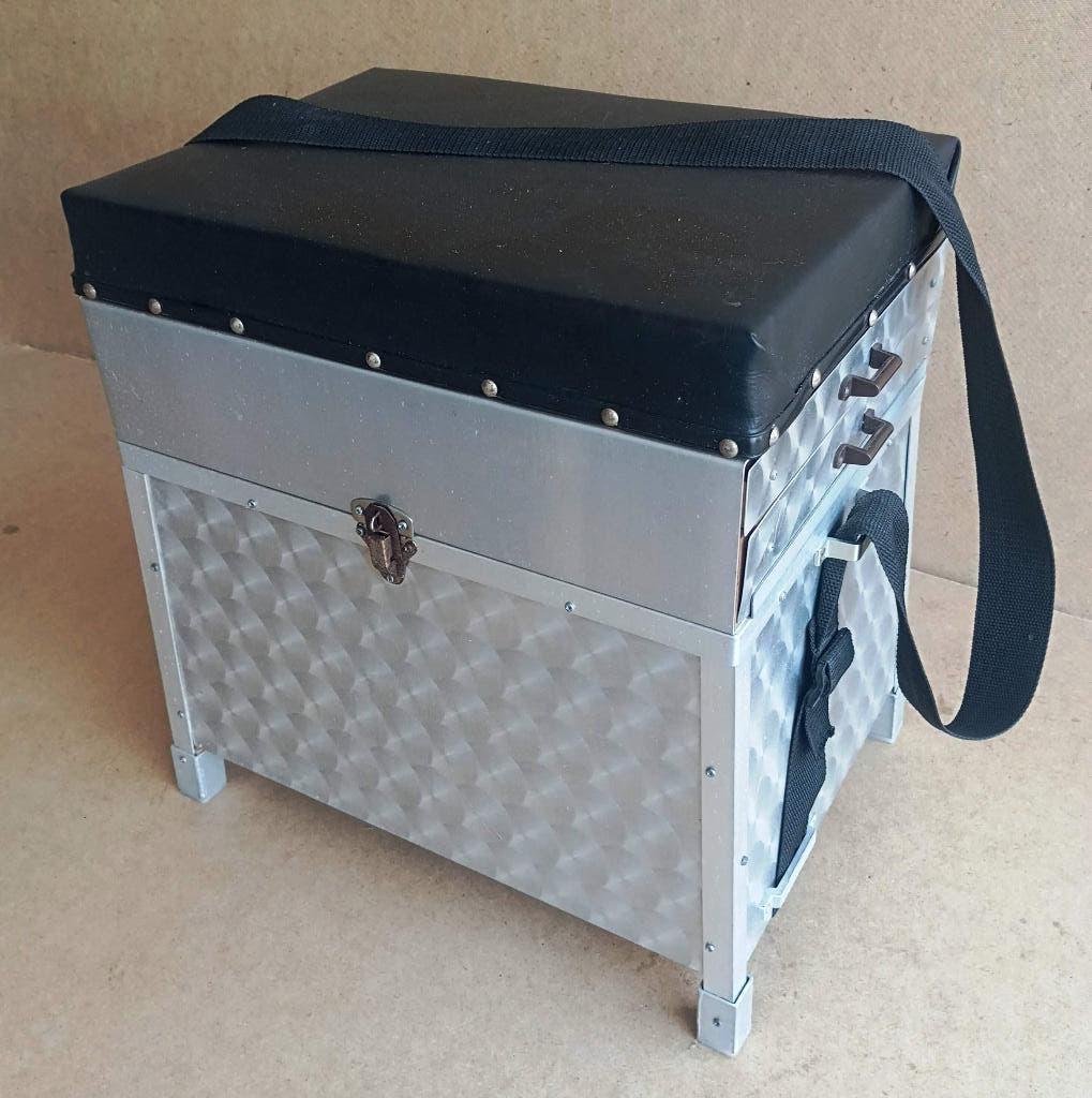 Viskoffer/zitkist met verstelbare tafel, Ophalen, Gebruikt