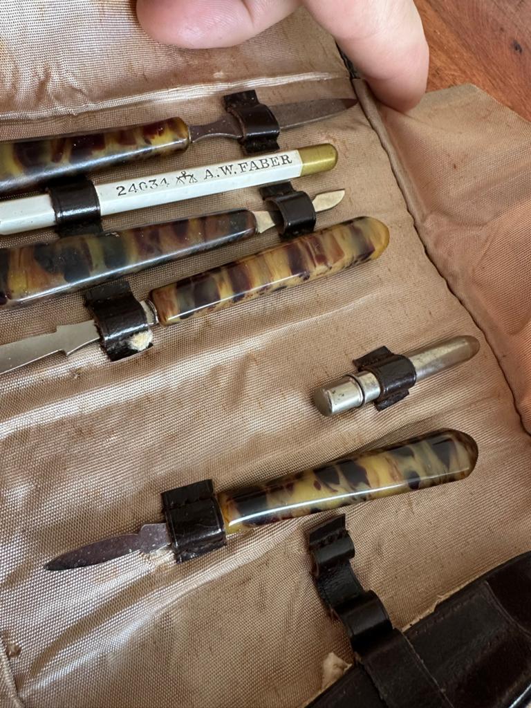 Antieke Manicureset A.W. Faber Luxe Vintage Begin 20e eeuw, Ophalen of Verzenden