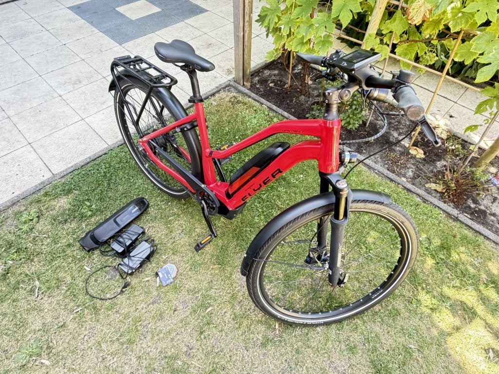 FLYER Upstreet 5 7.20 in zeer goede staat 9900 km rood, Fietsen en Brommers, Zo goed als nieuw, 51 tot 55 cm, 30 tot 50 km per accu