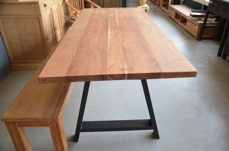 Acacia Eettafel 240 x 100 cm, Huis en Inrichting, 100 tot 150 cm, Ophalen of Verzenden, Rechthoekig, Teakhout